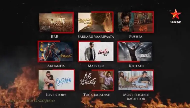 Star Maa bags 9 upcoming Tollywood biggies