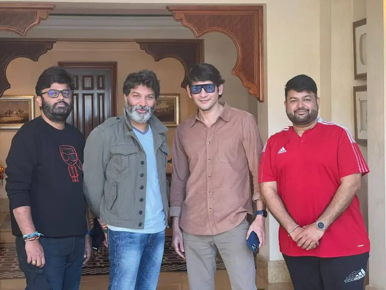 SSMB28: Trivikram, Vamsi, and Thaman meet Mahesh in Dubai for narration