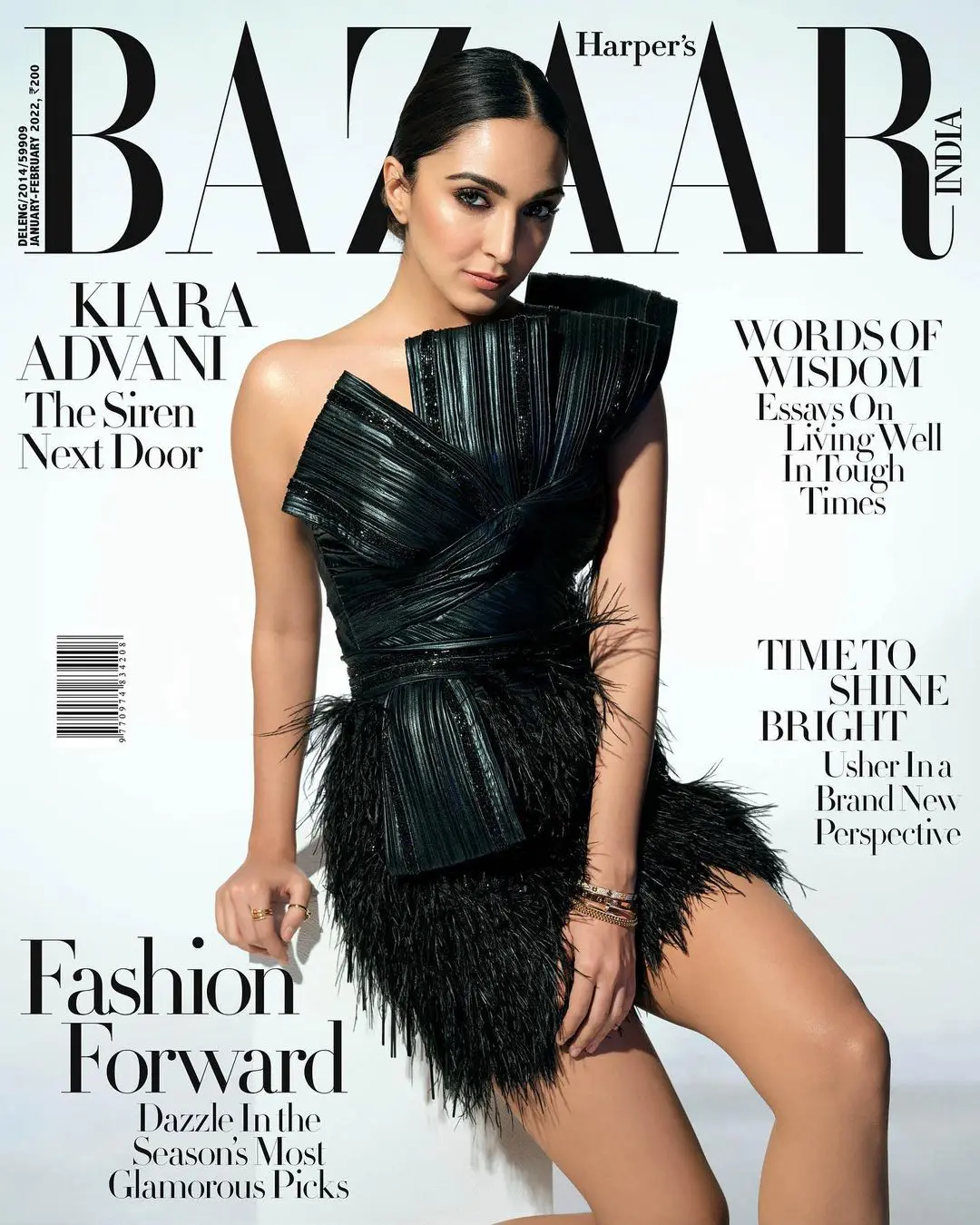 Kiara Advani in Black For Bazaar Magazine