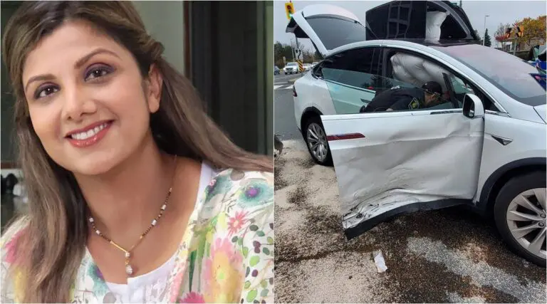Actress Rambha and her family met with a car accident