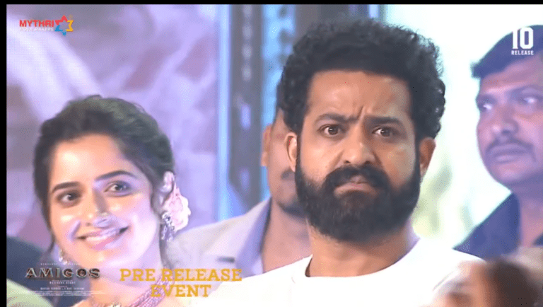 NTR serious on Suma at Amigos pre-release event