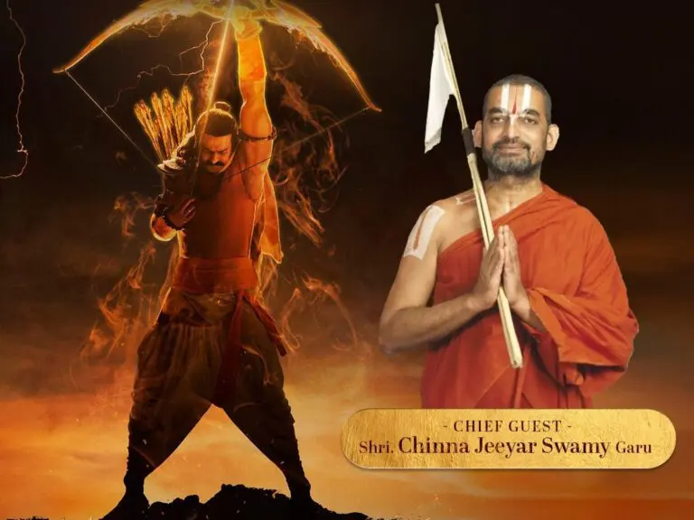 Shri Chinna Jeeyar Swamy Garu gracing Adipurush pre-release event as a chief guest
