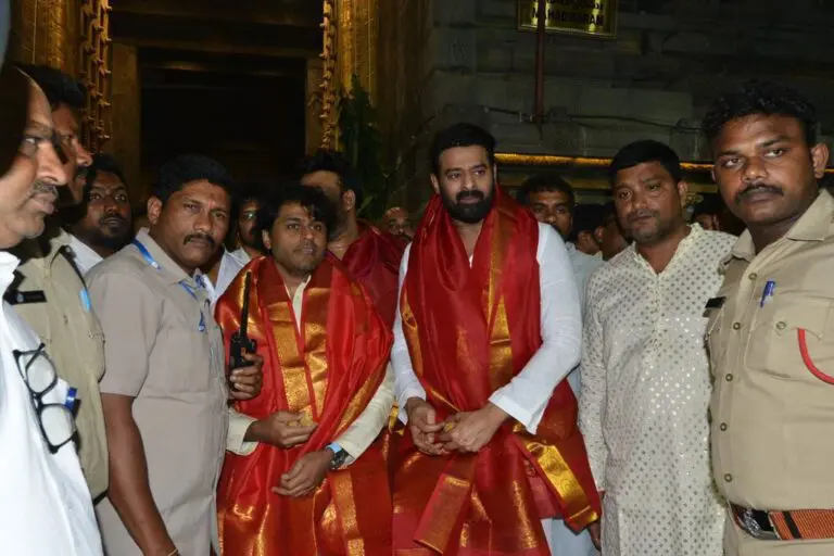 Prabhas took the blessings of Sri Venkateswara Swamy