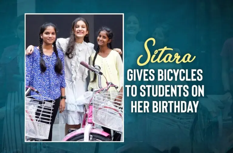 Mahesh Babu’s Daughter Sitara donates bicycles on her birthday