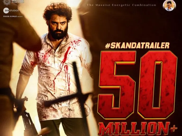 Sensational response for Skanda trailer – Clocks 50 Million views