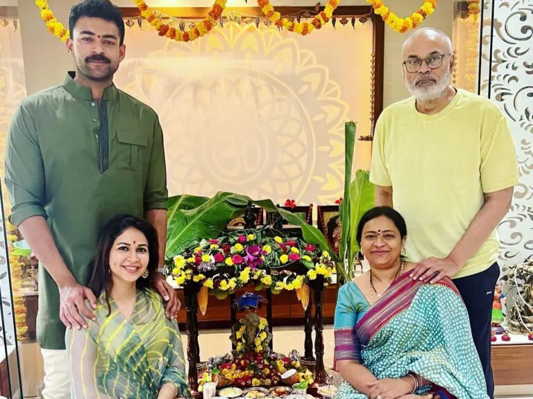 Lavanya Tripathi celebrates Ganesh Chaturthi at Varun Tej’s home
