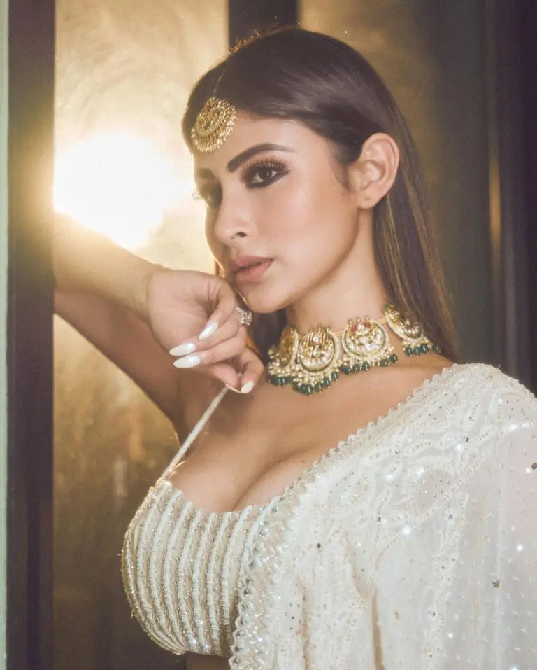 Mouni Roy Exuding Grace and Sophistication in a White Lehenga