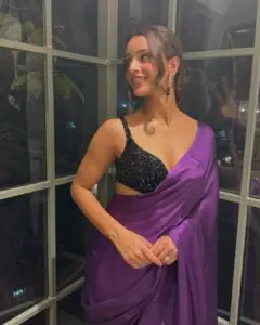 Animal Fame Tripti Dimri Shakes the Internet in Hot Purple Saree