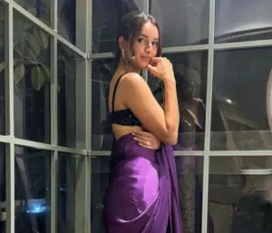 Animal Fame Tripti Dimri Shakes the Internet in Hot Purple Saree