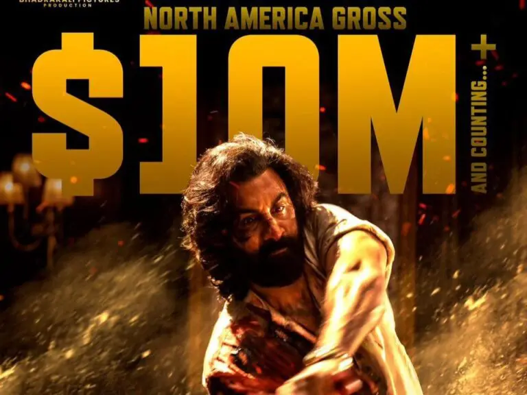 Animal is the first A-rated Indian film to enter the 10 Million club in America