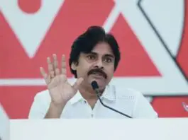 Pawan Kalyan, delivering a speech on the eve of Jana Sena's formation day.