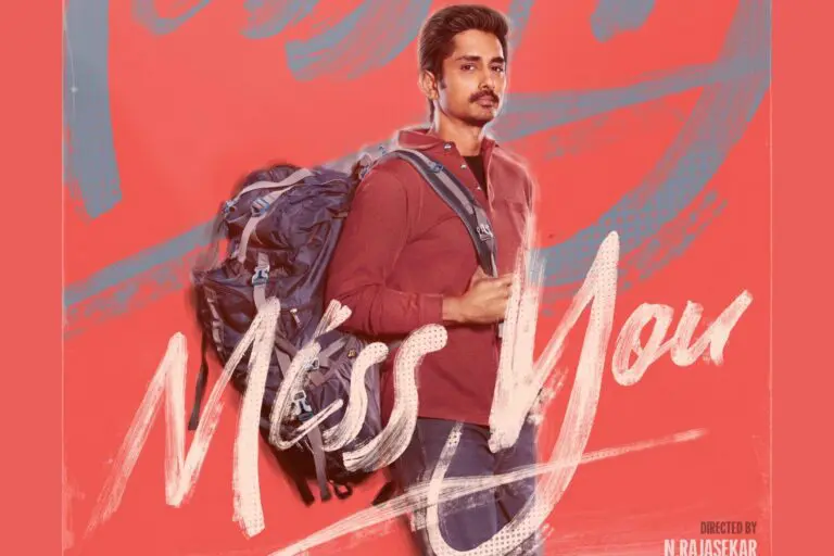 Siddharth’s Next Is Titled ‘Miss You’