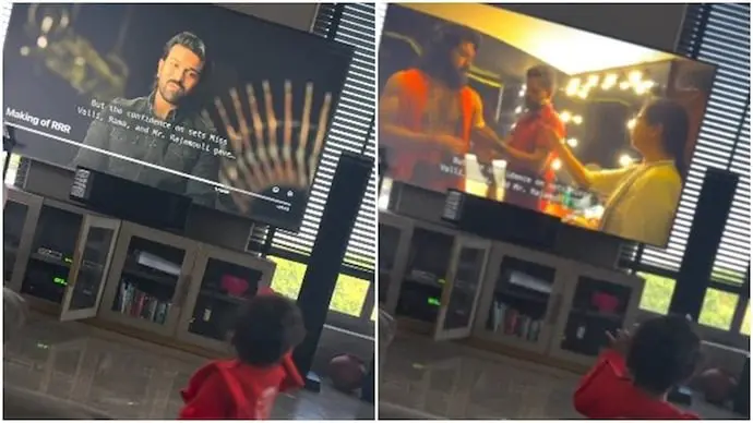 Ram Charan   s Daughter   s Heartwarming Reaction to Seeing Her Dad on Screen for the First Time