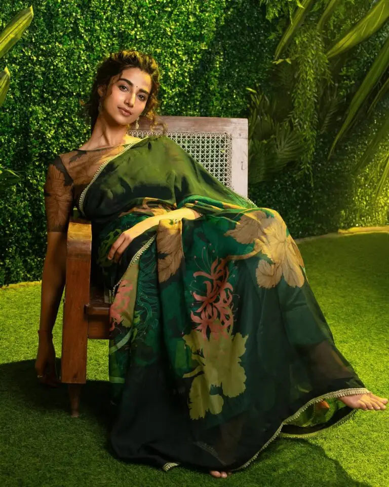 Meenakshi Chaudhary: Floral Grace in Green