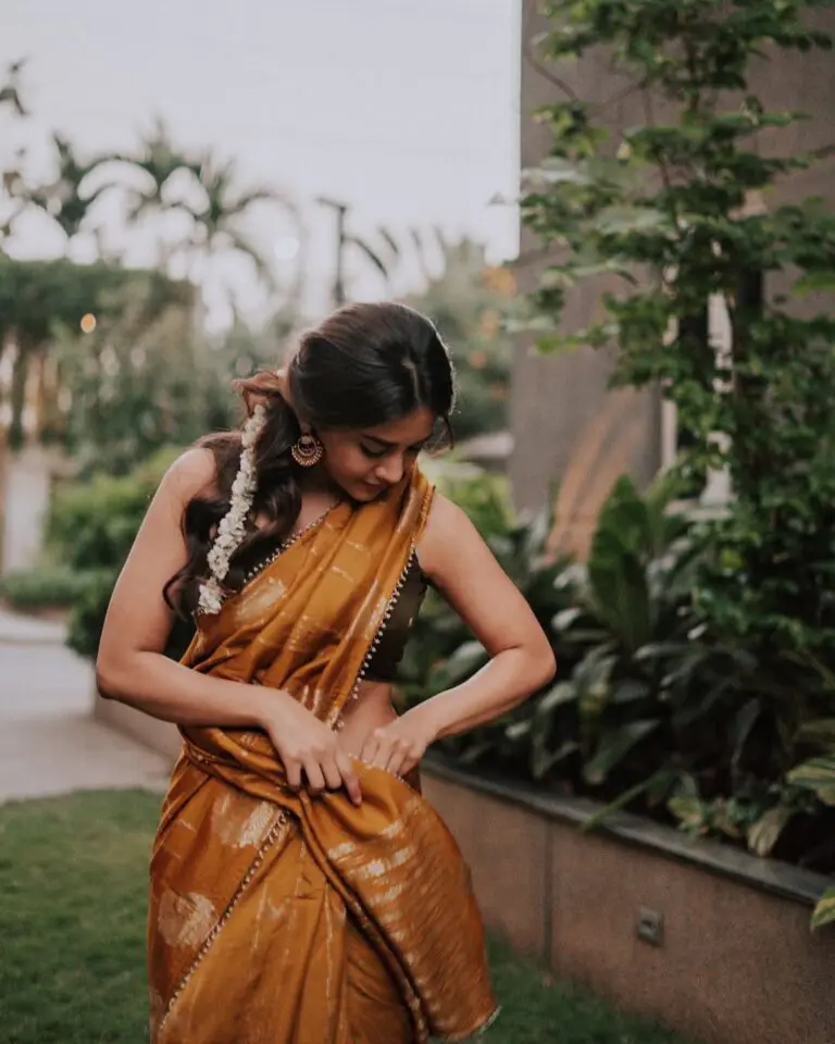 Nabha Natesh’s Golden Festive Look