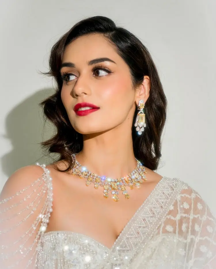 Retro Charm: Manushi Chhillar Shines in White image 0