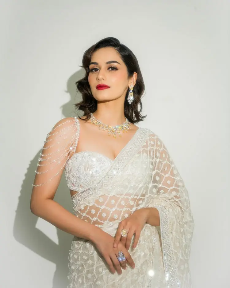 Retro Charm: Manushi Chhillar Shines in White image 2