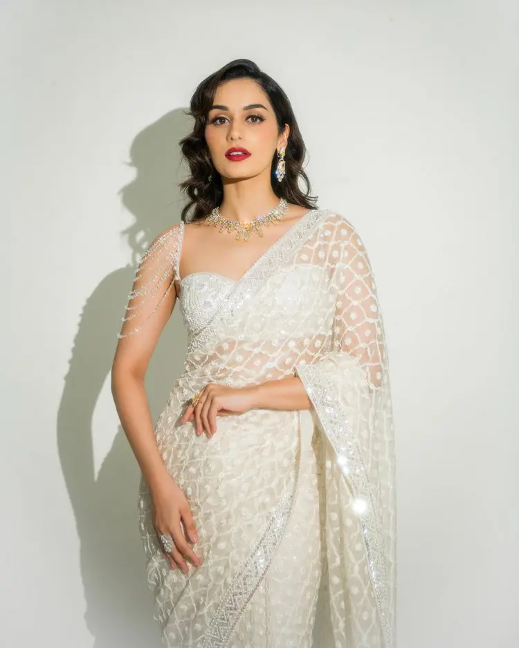 Retro Charm: Manushi Chhillar Shines in White image 4