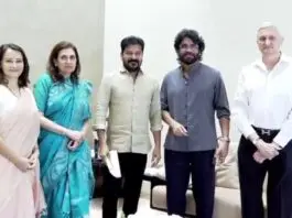 Akkineni fans are sharing these photos on social media as Nagarjuna invites Telangana CM Revanth Reddy for his son, Akhil's, wedding. Reportedly, Akhil Akkineni got engaged on November 26 last year to Zainab Ravdjee. Since then, Akkineni fans have been waiting for their wedding. Akhil and Zainab's wedding is scheduled to take place on June 6. However, an official announcement on the same is yet to be made. Just like Naga Chaitanya's wedding, Akhil's wedding will also be held at Annapurna Studios. It is learned that a grand reception has been planned in Rajasthan, and the work on Akhil's wedding ceremony has already begun.