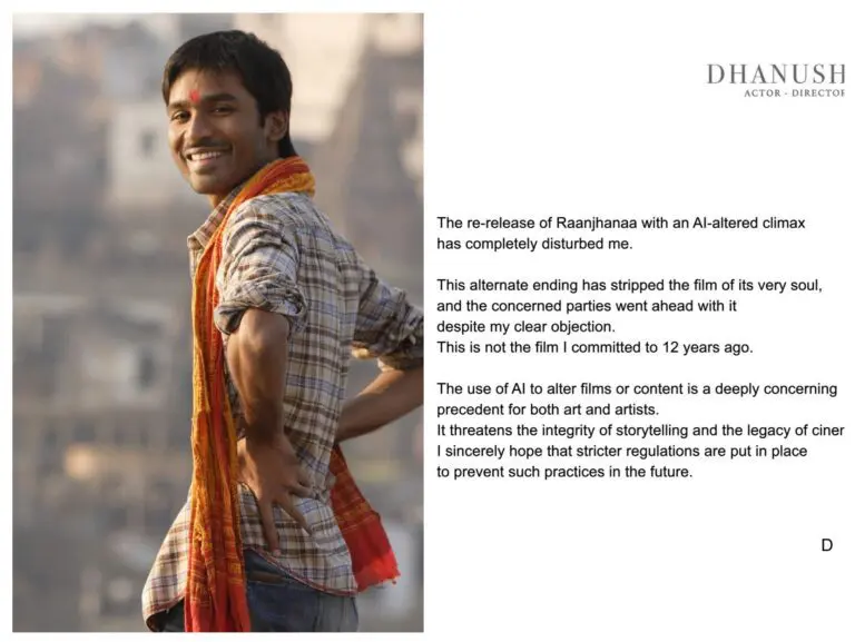 Dhanush Slams AI Climax