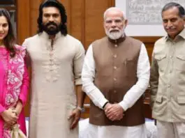 The Archery Association of India named Ram Charan the brand ambassador for the first-ever Archery Premier League, which began in October 2025. He officially launched the league in New Delhi, calling it a "historic event" and an "iconic sport". Ram Charan and Upasana click pictures with Narendra Modi