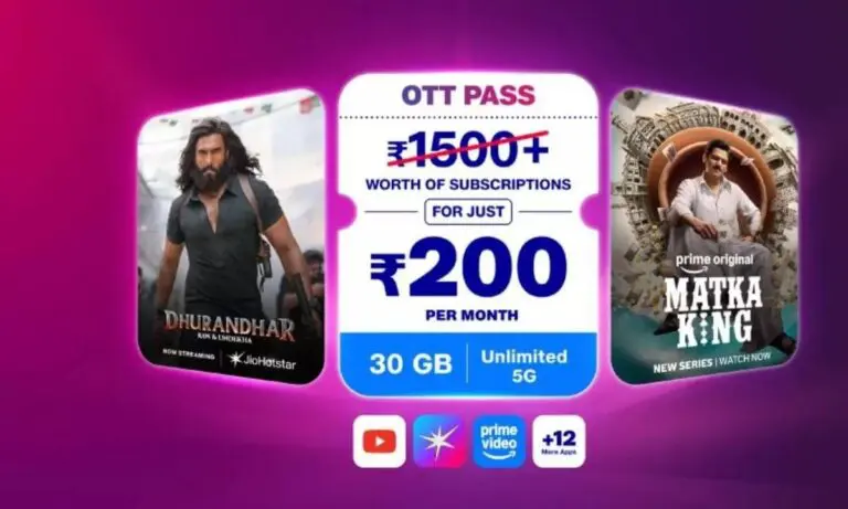 Jio’s ₹200 OTT Pass: 15 Platforms & 1000+ TV Channels