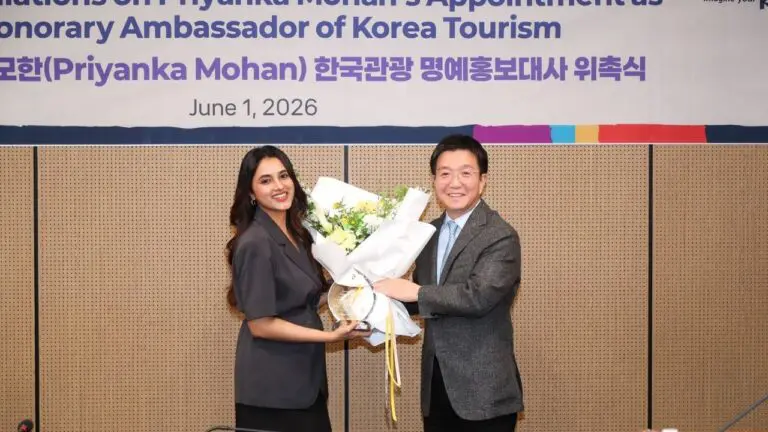 Priyanka Mohan Becomes Korea Tourism Ambassador