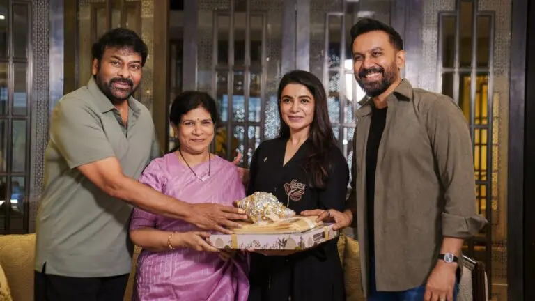 Mother-to-be Samantha, Raj Nidimoru Meet Chiranjeevi