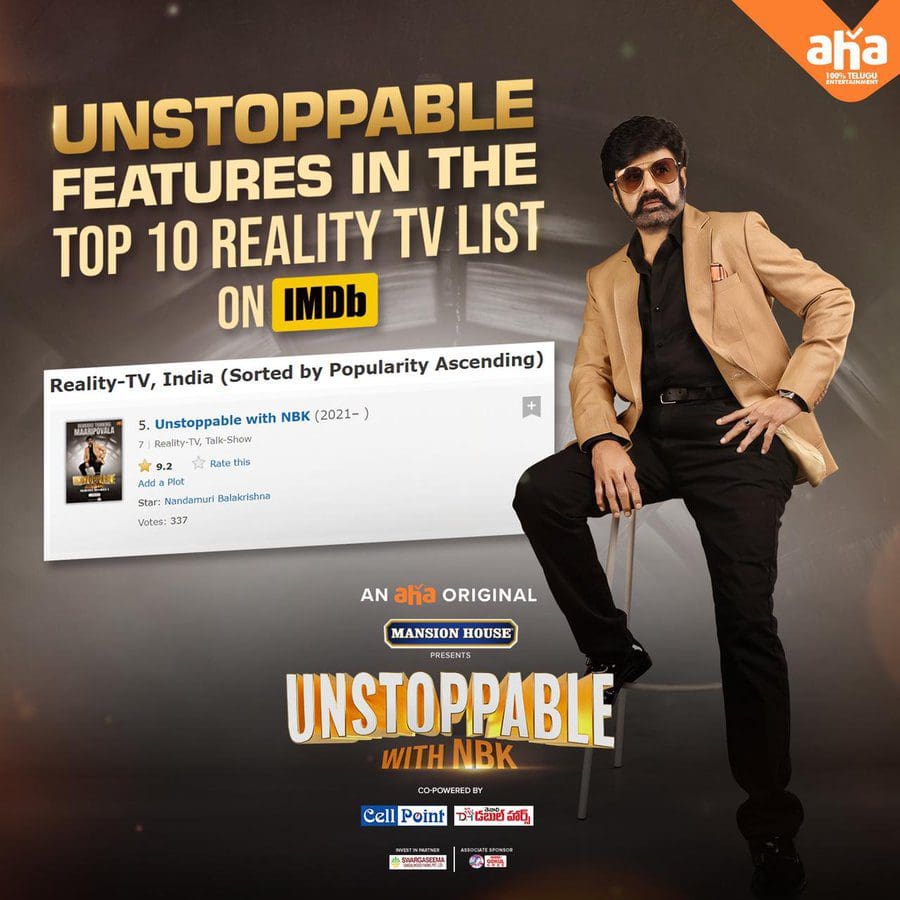 Balakrishna's Show Unstoppable Joins Top Ten IMDb List