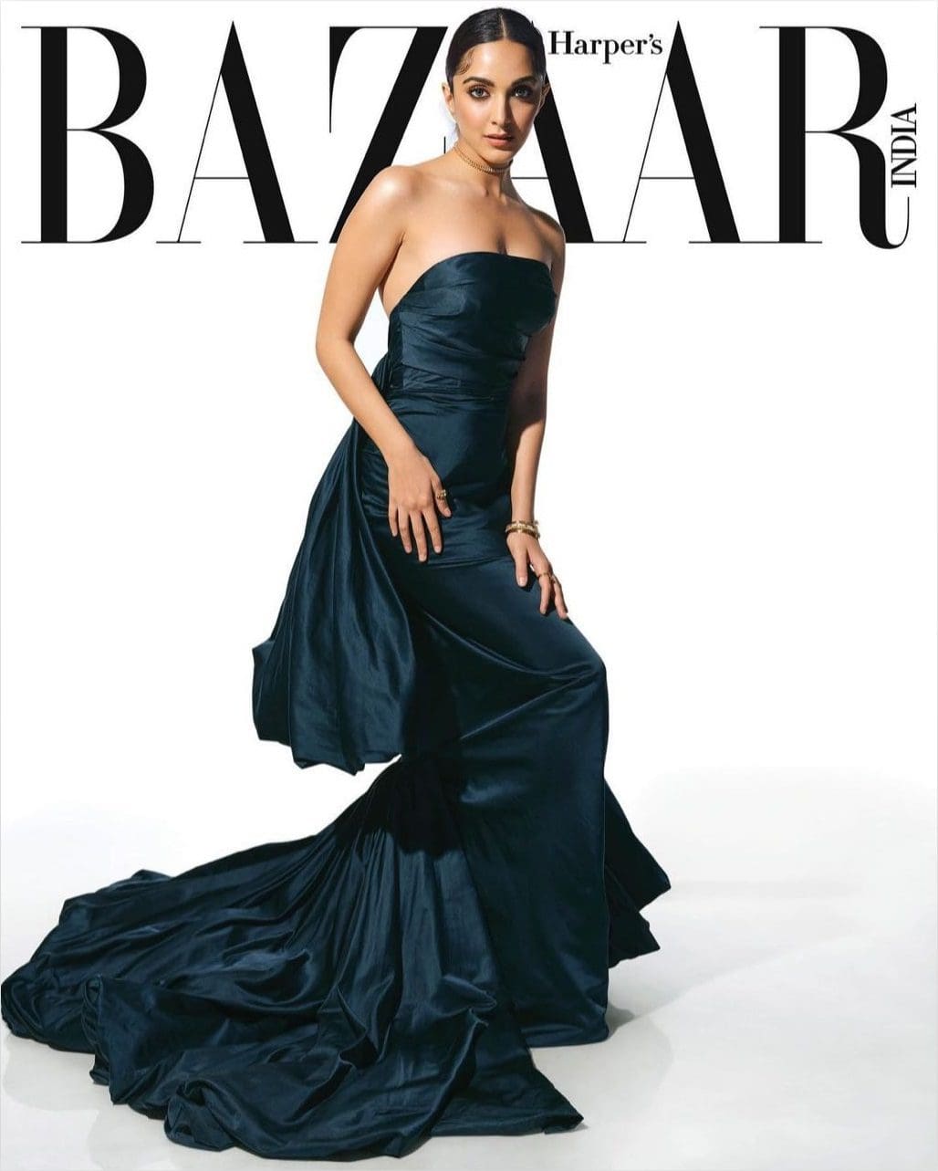 Kiara Advani In Black Gown For Bazaar Magazine