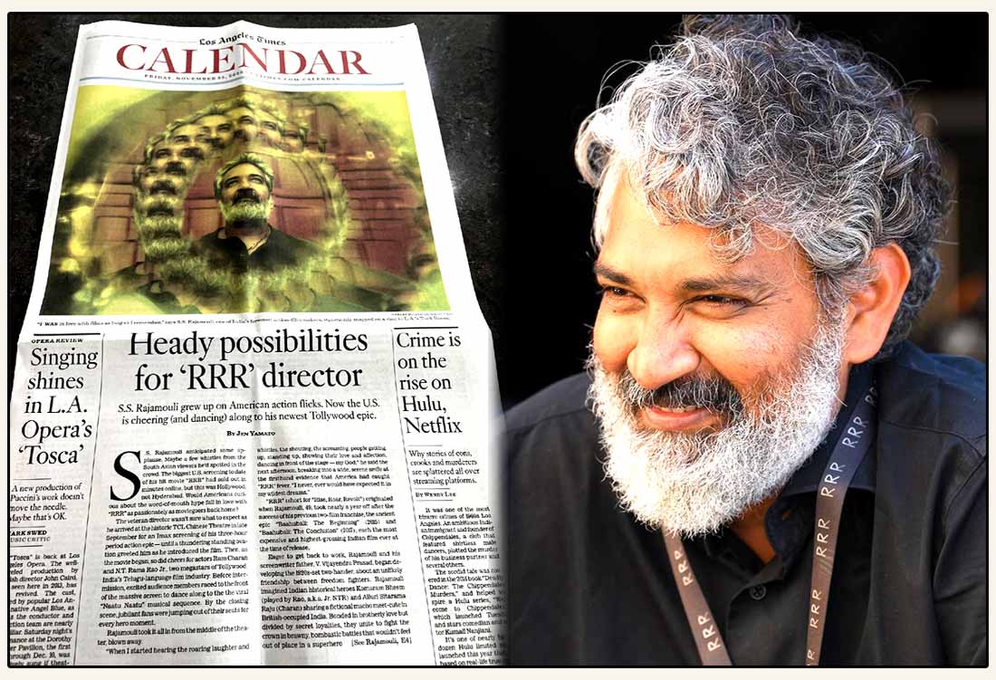 RRR for Oscars: S.S Rajamouli featured on Front page of L.A Times
