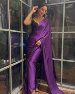 Animal Fame Tripti Dimri Shakes the Internet in Hot Purple Saree