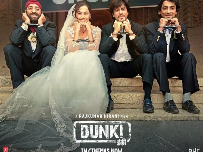 Dunki 4 days Box office: Crossed 200Cr mark worldwide. In India, 4th day is the biggest day for the film with 32Cr estimates. The total net in India has crossed the 100Cr mark; for four days, the total net is approximately 107Cr. The overall worldwide total is expected to be around 210Cr worldwide. Dunki 4 Days box office numbers are out, and the film crossed the 200Cr mark worldwide.