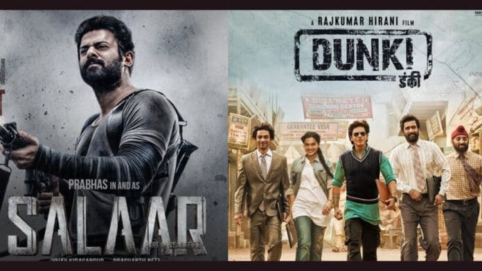 Salaar begins dominating in Hindi belts over Dunki. Dunki and Salaar both were off to a very slower start at Hindi markets. While Dunki maintained a 5 - 10Cr lead over Salaar on the weekend and Christmas festival days, it saw a drastic drop in the numbers after the festival. Prabhas's Salaar maintained strong collections at the North Box Office.