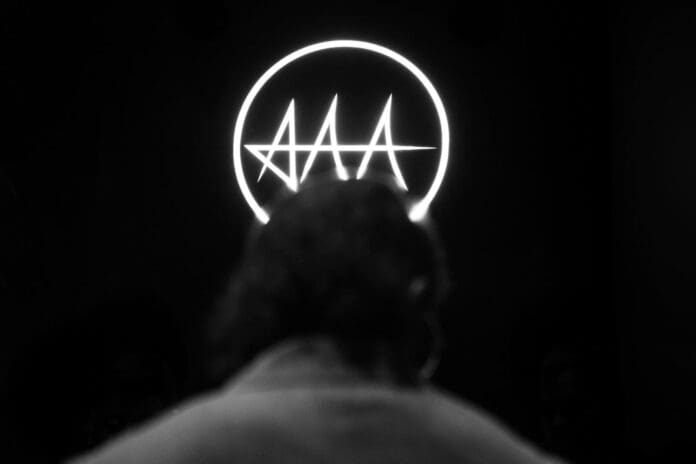 The logo of AAA Cinemas, a multiplex co-owned by 'Icon Star' Allu Arjun.