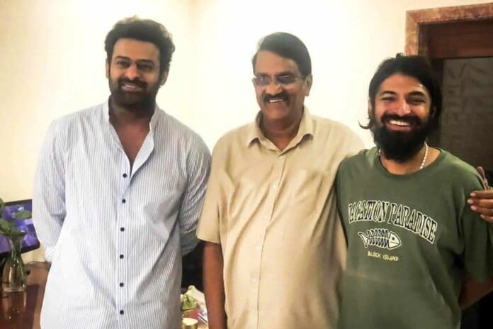 Ashwini Dutt (centre) with Prabhas & Nag Ashwin