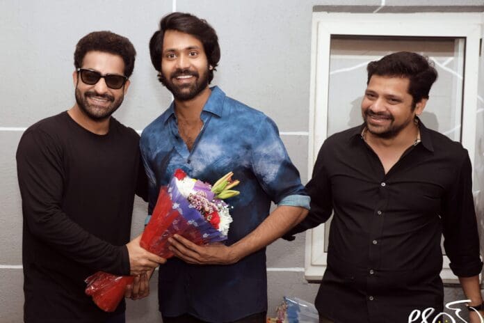 Jr. NTR, Narne Nithin & Bunny Vas (left to right)