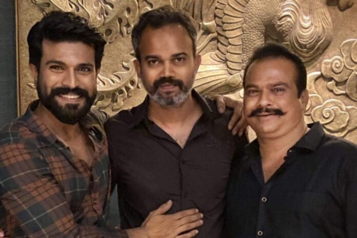 Ram Charan, Prashanth Neel & DVV Danayya (left to right)