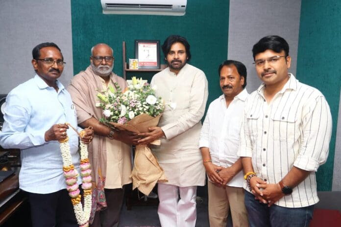 Also, the music director shared his memories from the days when he worked under legendary musicians and lyricists like Chakravarthy, Veturi Sundara Ramamurthy, and Sirivennela Seetharama Sastry. Pawan recalled learning the violin and leaving it after a short practice. During the discussion, funnily, Pawan asked Keeravani to show the Oscar award, and the latter brought it at his request. Pawan Kalyan posed with Oscar along with Keeravani, and the pics are going viral on social media. He was happy with Keeravani winning an Oscar award for the song Naatu Naatu in RRR. The video has gone viral as Pawan is having fun all over the place.