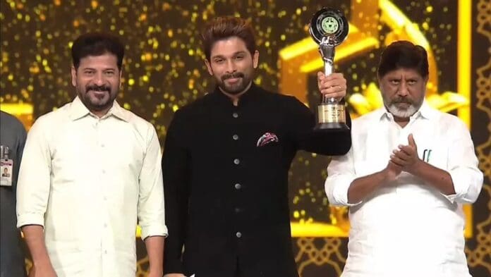 Today, June 14, Saturday, the Gaddar Awardees were honored by the government, and everyone thought the issues of CM and AA would be settled at this event. However, Allu Arjun’s dialogue at the Telangana state awards ceremony (Gaddar Awards) turns into political content. While receiving the award, the actor took permission from the CM and others on the stage and said a dialogue from the movie Pushpa 2: The Rule. Even Allu Arjun said the dialogue with a normal intention, the political parties will definitely use it. The netizens have already started to create trolls or memes around this, and for sure, the politicians will also use this to their advantage in the coming days.