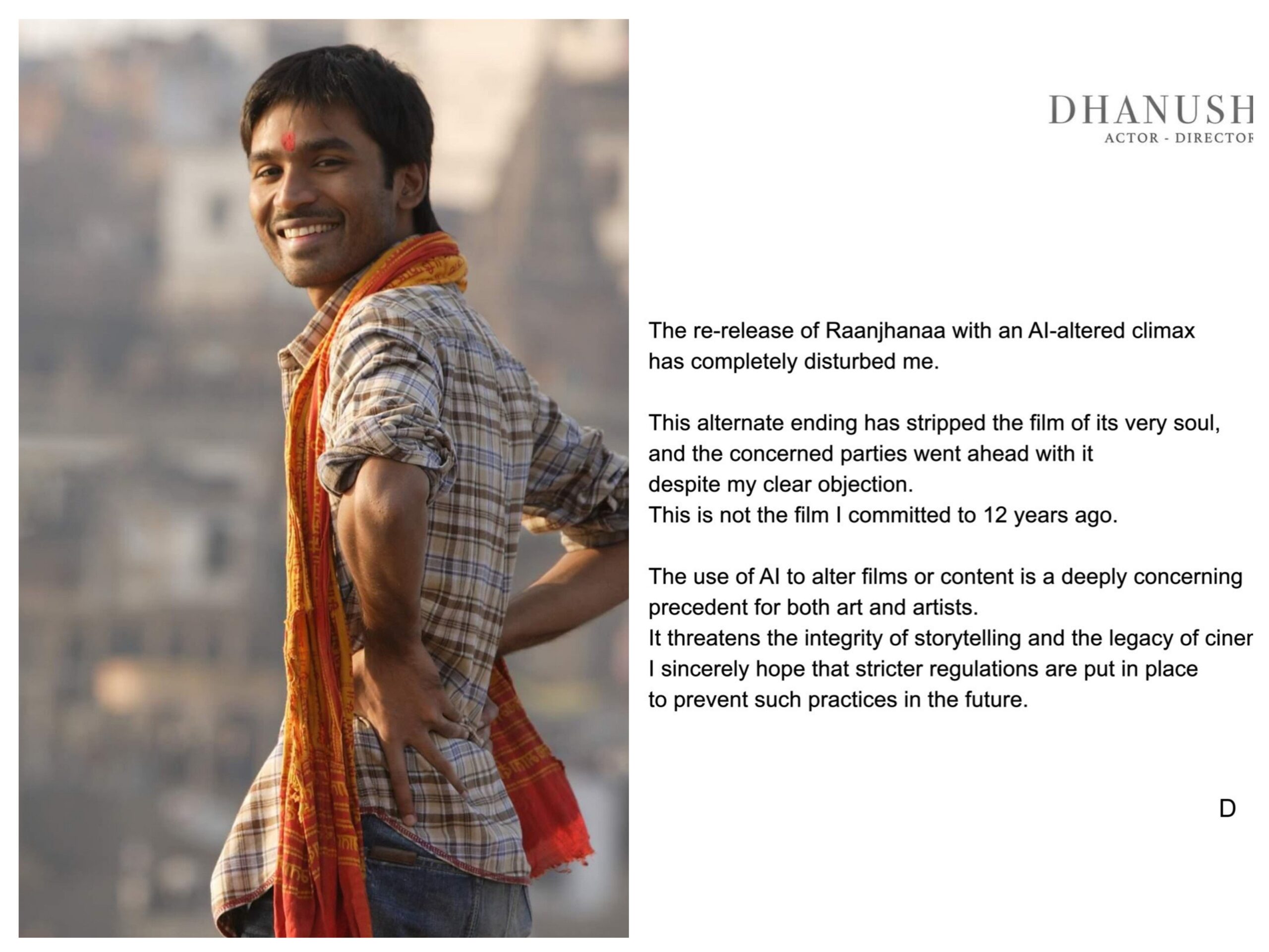 Dhanush Slams AI Climax Feature Image