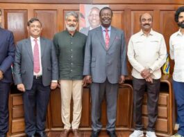 SSMB 29 Kenya shoot SSMB 29 Goes Global Rajamouli meets Kenya Foreign Affairs Secretary The Kenyan minister surprised everyone in a tweet by thanking people and revealing that SSMB 29 will hit 120 countries, making it the biggest release for an Indian film yet, even bigger than Shah Rukh Khan's Pathaan. Rajamouli is going all out to make the film get international recognition. The RRR director plans global promotions for SSMB 29.