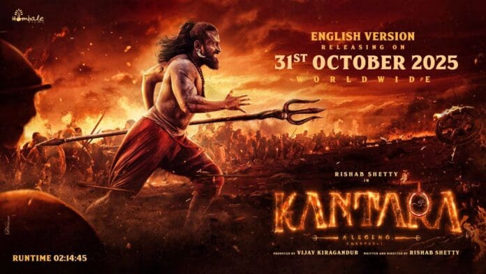 Kantara Chapter 1 goes global Rishab Shetty's Kantara Chapter 1 getting released on October 31st in English Version