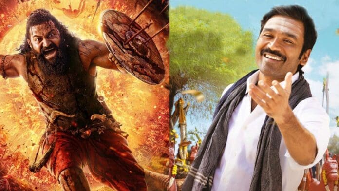 Kantara Chapter 1 outperforms Idli Kadai in Tamil Nadu Kantara chapter 1 crosses 50 Cr in Tamil Nadu Kantara Chapter 1 impacts Dhanush's Idli Kadai run