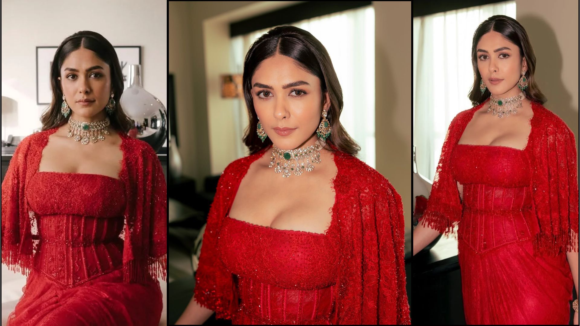 Mrunal Thakur Serves Glossy Strawberry Glamour!