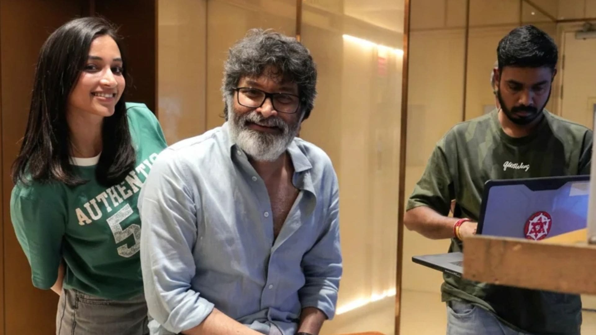 Janasena Logo On Trivikram’s Laptop Raises Eyebrows